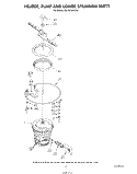 HEATER, PUMP AND LOWER SPRAY ARM Diagram and Parts List for GDP8700XTN1  Whirlpool Dishwasher