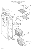 FREEZER LINER Diagram and Parts List for 3VED27DQEW01  Whirlpool Refrigerator
