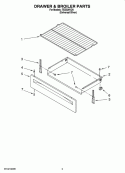 DRAWER & BROILER PARTS Diagram and Parts List for TES326VD0  Estate Range