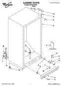 CABINET PARTS Diagram and Parts List for EV200FXMQ03  Whirlpool Freezer