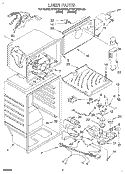 LINER Diagram and Parts List for KTRD18KDWH03  Whirlpool Refrigerator