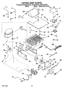 UPPER UNIT PARTS Diagram and Parts List for KSSS36QMB03  KitchenAid Refrigerator