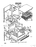 OVEN Diagram and Parts List for RB260PXXW0  Whirlpool Wall Oven