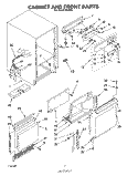 CABINET AND FRONT Diagram and Parts List for IACS50  Whirlpool Ice Maker