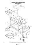 CABINET AND STIRRER Diagram and Parts List for RM288PXP1  Whirlpool Microwave Oven Combo