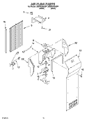 AIR FLOW PARTS Diagram and Parts List for GD5PHAXLQ01  Whirlpool Refrigerator