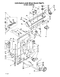 CONTROLS AND REAR PANEL Diagram and Parts List for LA5600XTG0  Whirlpool Washer