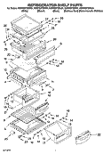 REFRIGERATOR SHELF PARTS Diagram and Parts List for KSRP22FSBT01  KitchenAid Refrigerator