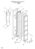 FREEZER DOOR Diagram and Parts List for RS20EKXFW01  Roper Refrigerator