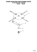 LOWER WASHARM AND STRAINER PARTS Diagram and Parts List for KUDS01VMMT6  KitchenAid Dishwasher