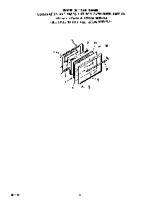 Oven Door Diagram and Parts List for 1233*2A  Roper Range