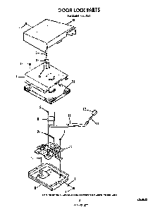 Door Lock Diagram and Parts List for F8958*1  Roper Range
