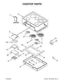 Part Location Diagram of W10915422 Whirlpool CNTRL-ELEC