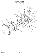 Part Location Diagram of W10044190 Whirlpool Door Assembly (Outer)