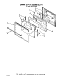 UPPER OVEN DOOR Diagram and Parts List for KEBI241WBL3  KitchenAid Wall Oven