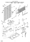 UNIT Diagram and Parts List for RT14DKYJN00  Roper Refrigerator
