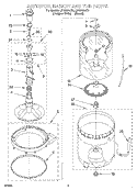 AGITATOR, BASKET, AND TUB Diagram and Parts List for LSQ9665JQ0  Whirlpool Washer