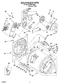 BULKHEAD PARTS Diagram and Parts List for KEYS710LQ1  KitchenAid Dryer