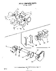 Air And Control Diagram and Parts List for 8624*1B  Roper Refrigerator