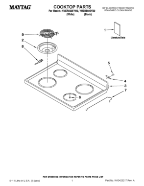 Part Location Diagram of W10361707 Whirlpool OWNERS MANUAL
