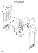 AIR FLOW PARTS Diagram and Parts List for KSRA25KNSS00  KitchenAid Refrigerator