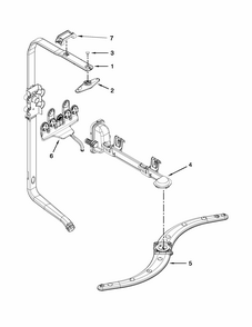 Upper Wash And Rinse Parts Diagram and Parts List for 66515699K212  Kenmore Dishwasher