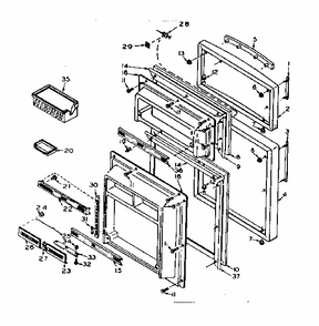 Part Location Diagram of 520939 Whirlpool Refrigerator door panel