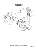 BLOWER Diagram and Parts List for 4KUDA220T1  KitchenAid Dishwasher