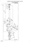 BRAKE AND DRIVE TUBE Diagram and Parts List for LXR5232JQ0  Whirlpool Washer