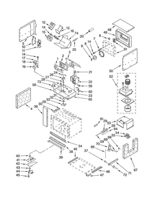 Cabinet & Stirrer Diagram and Parts List for KEMS308SSS03  KitchenAid Microwave Oven Combo