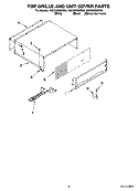 TOP GRILLE AND UNIT COVER PARTS Diagram and Parts List for KSSS36QMB03  KitchenAid Refrigerator
