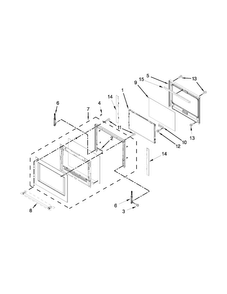Upper Oven Door Parts Diagram and Parts List for KODE307ESS00  KitchenAid Wall Oven
