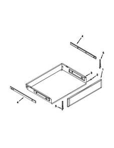 Drawer Parts Diagram and Parts List for KERS303BWH1  KitchenAid Range