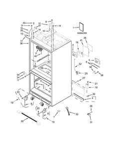 Cabinet Parts Diagram and Parts List for KFIS29BBBL01  KitchenAid Refrigerator