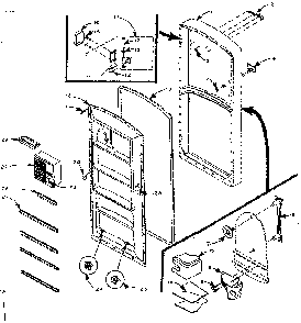 Refrigerator Door Parts Diagram and Parts List for 106M10BL-F  Kenmore Refrigerator