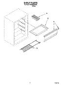 SHELF PARTS Diagram and Parts List for EL02PPXMQ00  Whirlpool Refrigerator