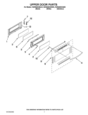 UPPER DOOR PARTS Diagram and Parts List for KGRS505XBL03  KitchenAid Range