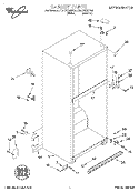 CABINET Diagram and Parts List for ET21PKXGW00  Whirlpool Refrigerator