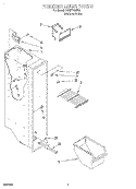 FREEZER LINER Diagram and Parts List for 3XART720F00  Whirlpool Refrigerator