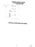 MISCELLANEOUS, OPTIONAL Diagram and Parts List for GSX9885JT0  Whirlpool Washer