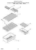 SHELF Diagram and Parts List for ET14NKXEN00  Whirlpool Refrigerator