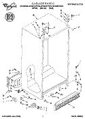 CABINET Diagram and Parts List for 8ED20ZKXDN01  Whirlpool Refrigerator