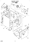 SECTION Diagram and Parts List for LER5636DW0  Whirlpool Dryer