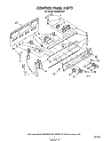 CONTROL PANEL Diagram and Parts List for RJE385PW1  Whirlpool Range