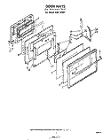 DOOR Diagram and Parts List for RJM1870P  Whirlpool Microwave Oven Combo