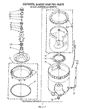 AGITATOR, BASKET AND TUB Diagram and Parts List for LA5705XTG0  Whirlpool Washer