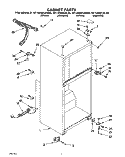 CABINET Diagram and Parts List for RT14DMYAW00  Roper Refrigerator