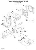 AIR FLOW AND CONTROL PARTS Diagram and Parts List for ACE244PT3  Whirlpool Air Conditioner