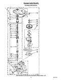 GEARCASE Diagram and Parts List for KAWE742WAL1  KitchenAid Washer