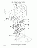 CONTROL PANEL PARTS Diagram and Parts List for WTW6200VW1  Whirlpool Washer